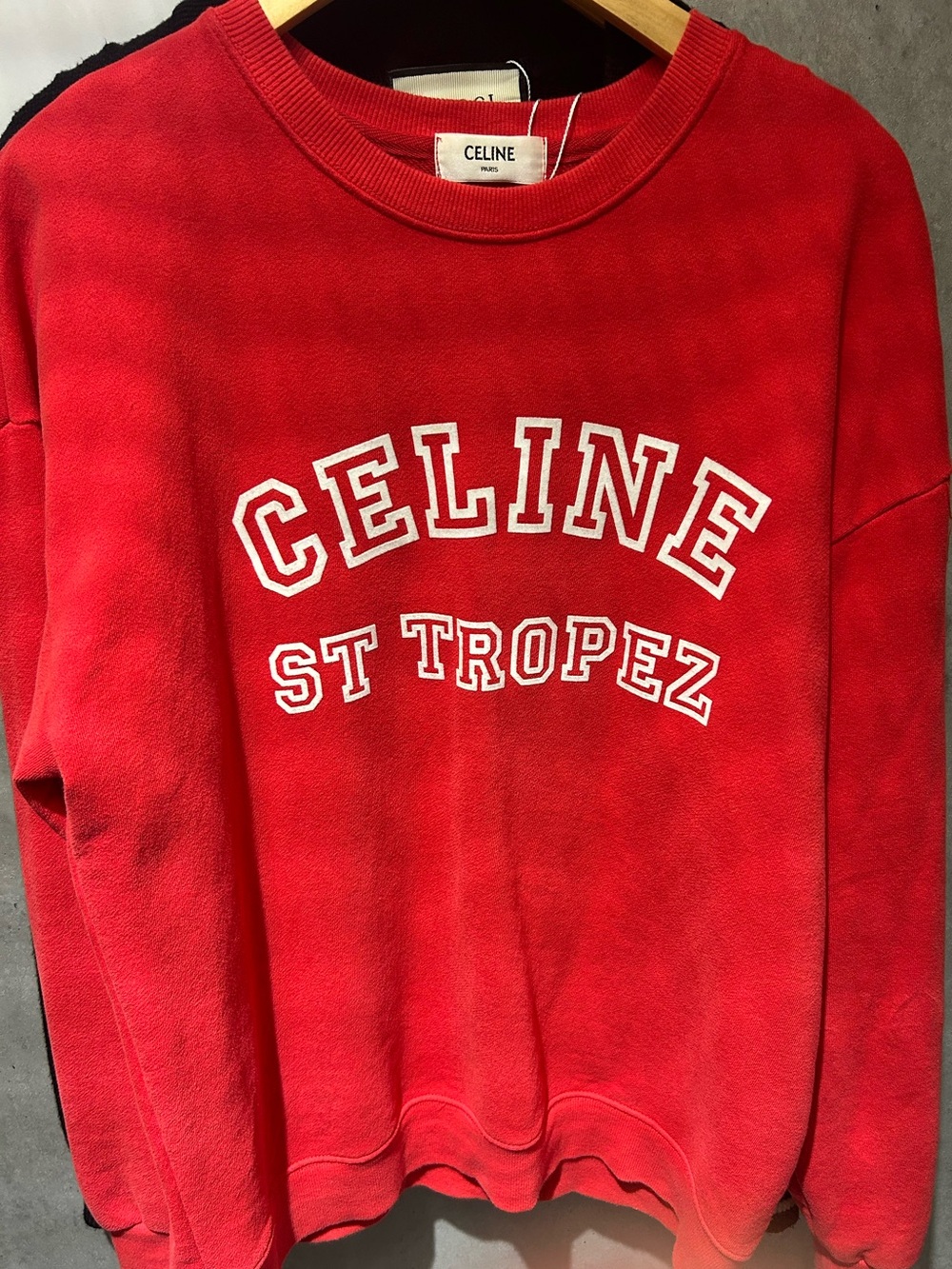 Celine Red Crewneck Sweatshirt